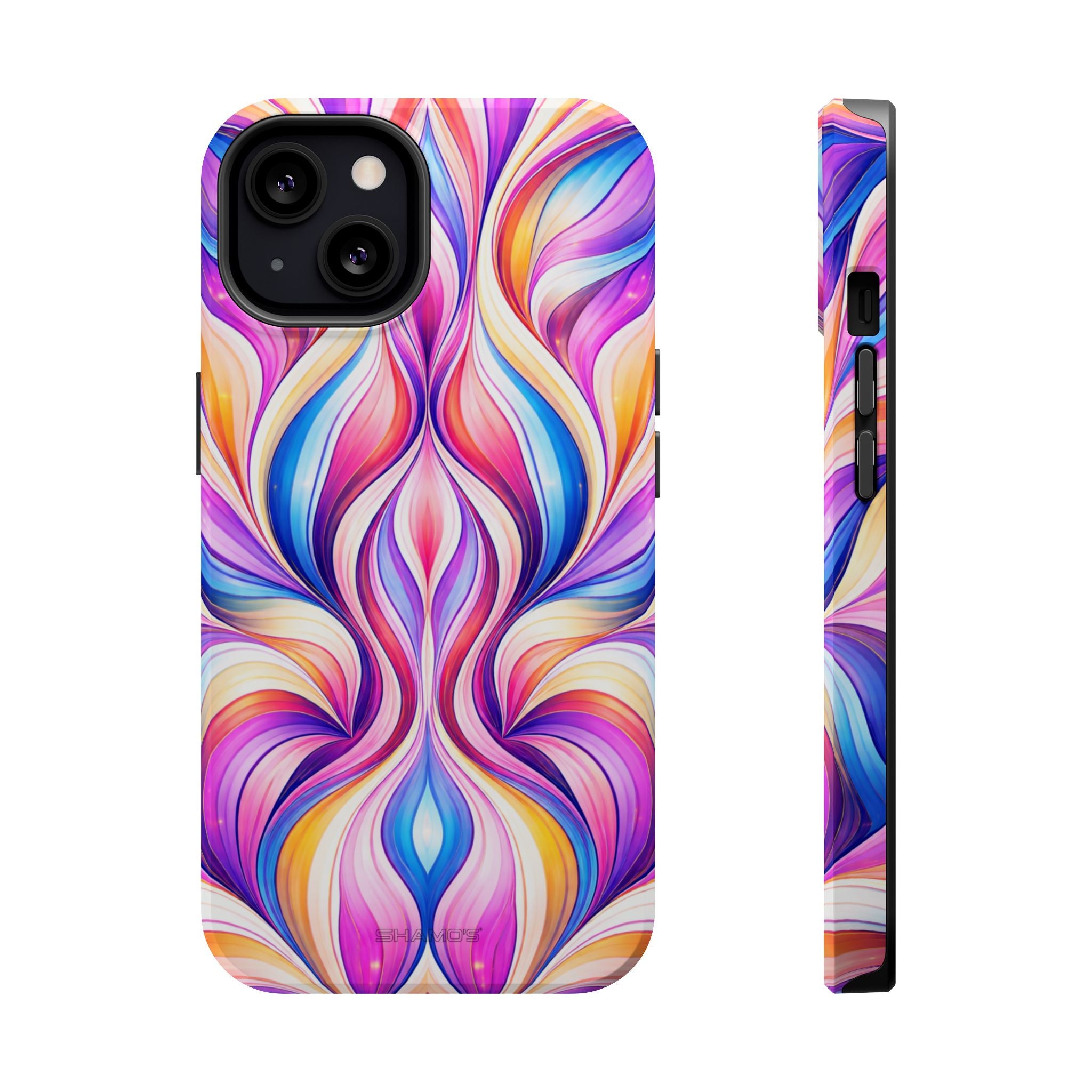 Colorful Abstract Swirl Magnetic Impact iPhone Case | MagSafe - iPhone 13 / Glossy - Shamo's
