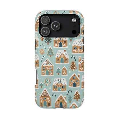 Winter Gingerbread Village Holiday Theme iPhone Case with MagSafe compatibility  Shamo's iPhone 17 Pro Max / Glossy