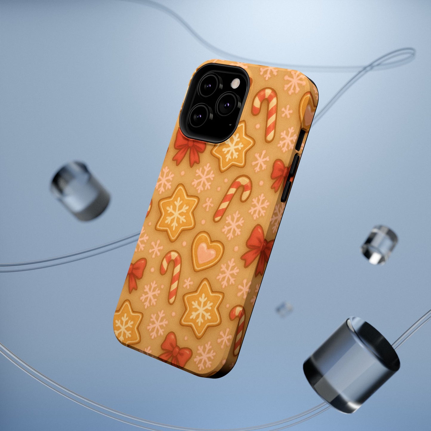 Candy Cane & Gingerbread Holiday iPhone Case — Impact-Resistant