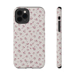 Rosebud Floral Tough iPhone Case | Pink Vintage Flower Protective Cover