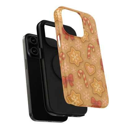 Candy Cane & Gingerbread Holiday iPhone Case — Impact-Resistant