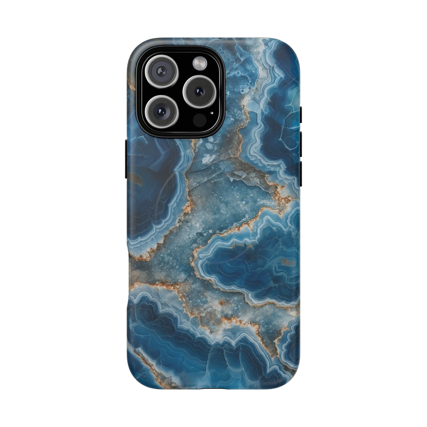 Blue Agate Marble iPhone Case —with MagSafe - Shamo's