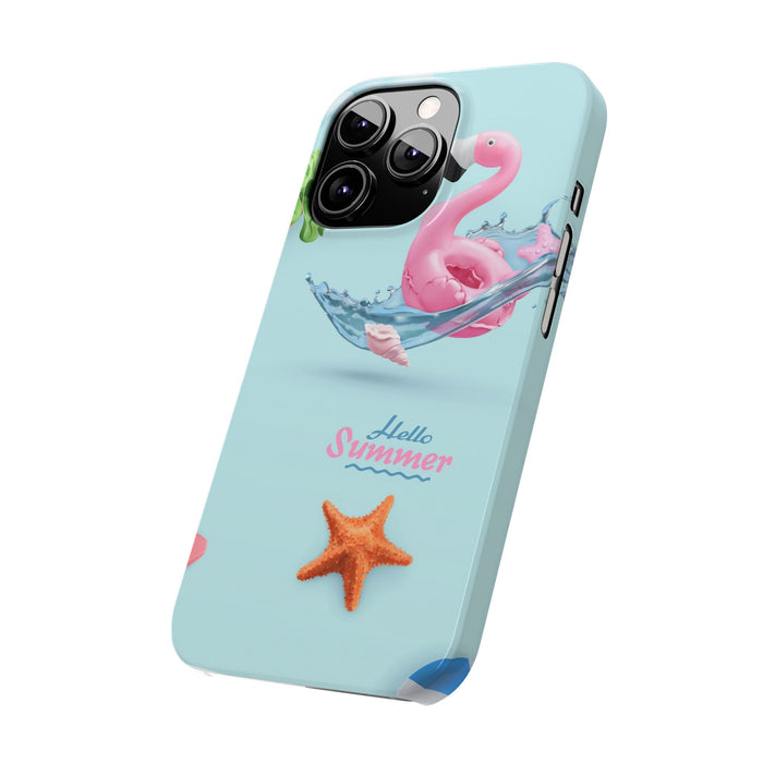 Slim Phone Cases with Hello Summer design