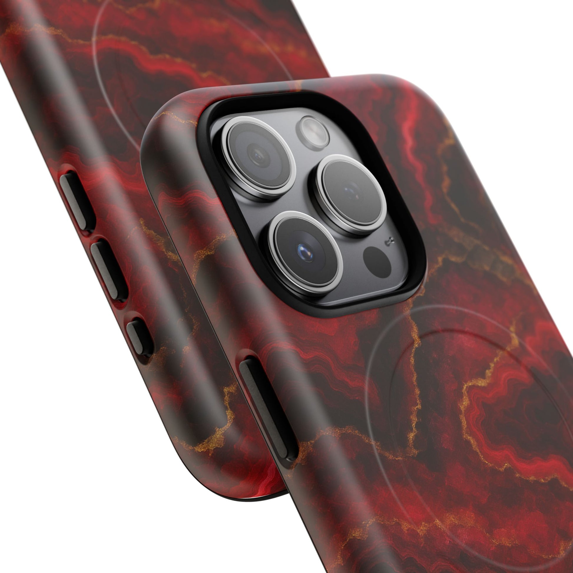 Red Marble iPhone Case with MagSafe - Shamo's