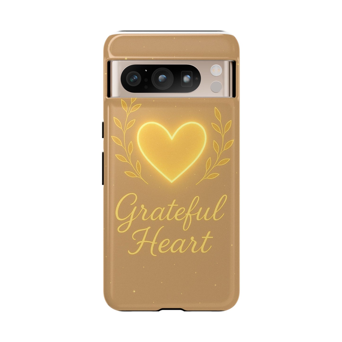 Grateful Heart iPhone Case — Warm Neon Heart