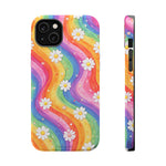 Rainbow Daisy Magnetic Impact-Resistant Phone Case with MagSafe Compatibility - iPhone 14 Plus / Glossy - Shamo's