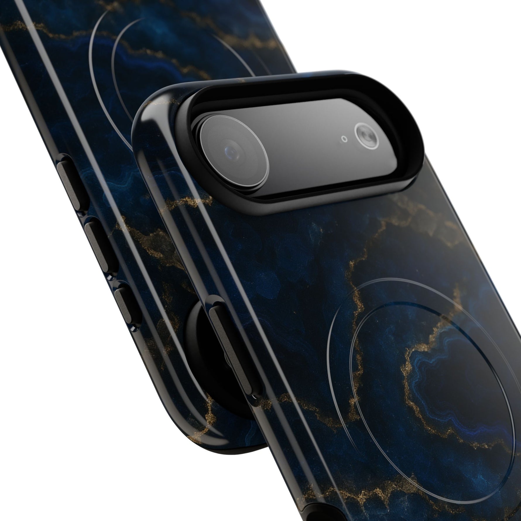Midnight Marble iPhone Case with MagSafe - iPhone 17 / Glossy - Shamo's