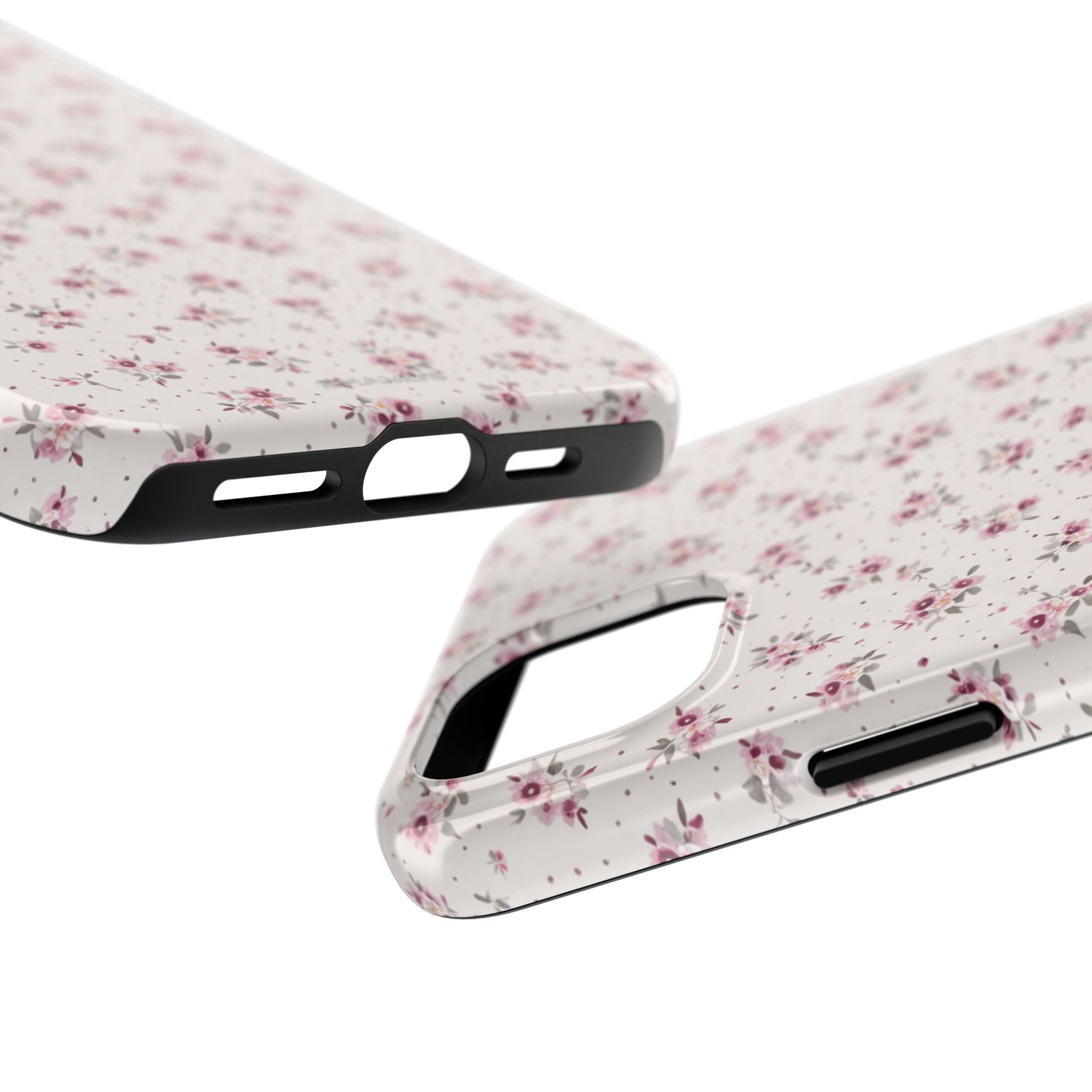 Rosebud Floral Tough iPhone Case — Pink Vintage Flower Protective Cover - iPhone 17 - Shamo's