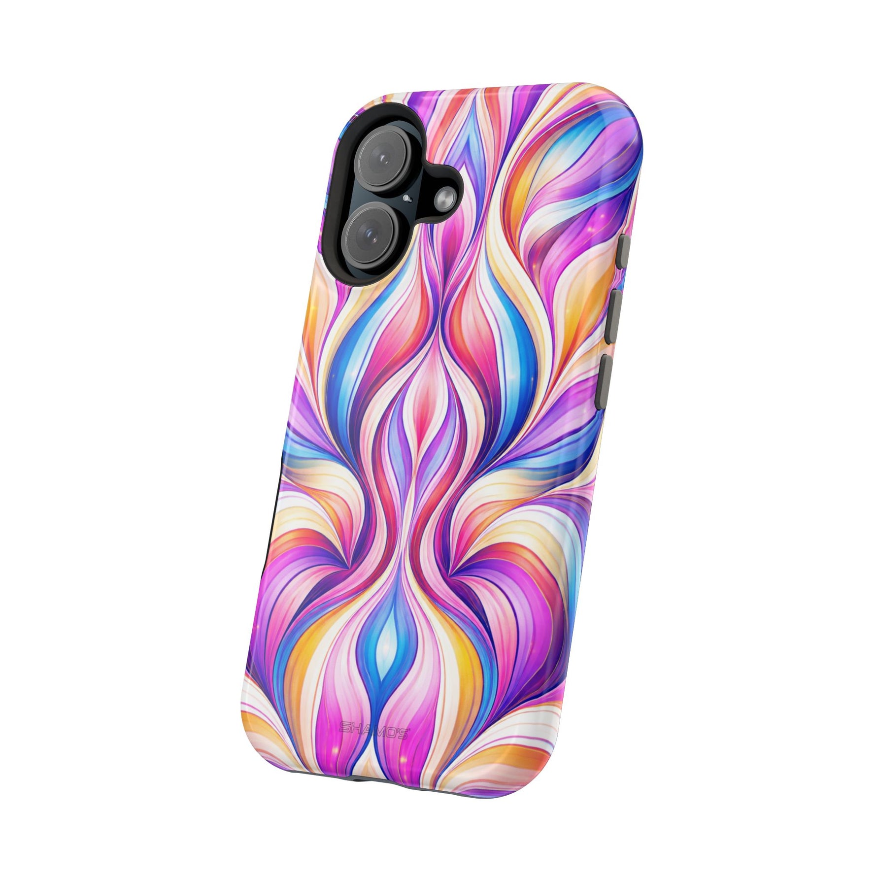Colorful Abstract Swirl Magnetic Impact iPhone Case | MagSafe
