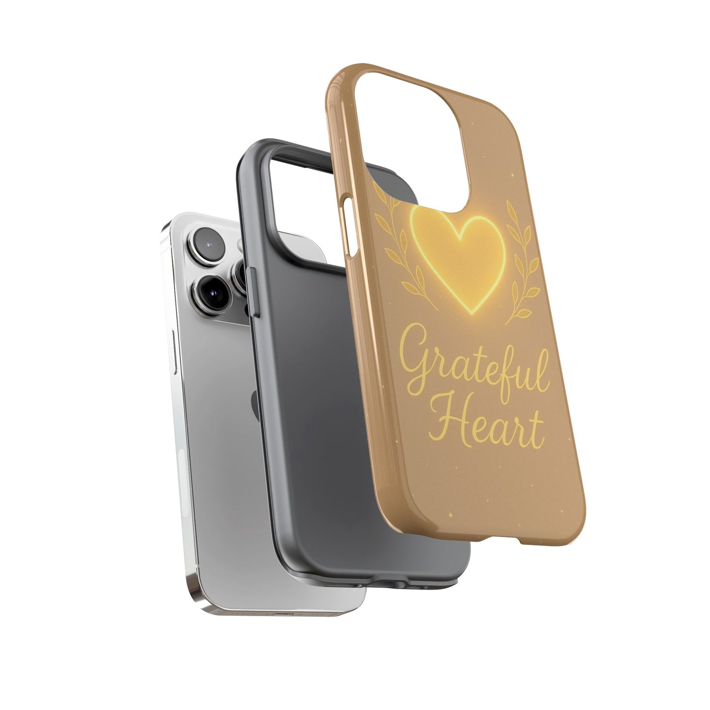 Grateful Heart iPhone Case — Warm Neon Heart
