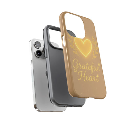 Grateful Heart iPhone Case — Warm Neon Heart