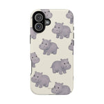Cute Tiny Hippo Magnetic Impact-Resistant Phone Case
