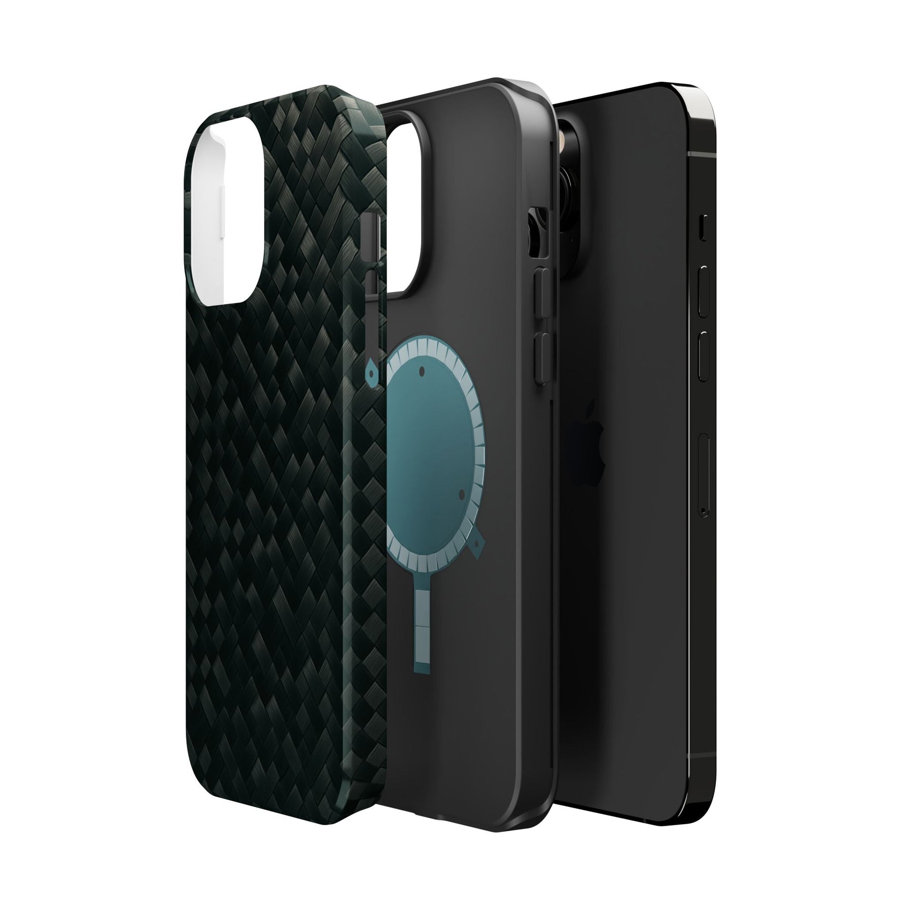 Dark Carbon Fiber Texture Magnetic Impact-Resistant iPhone Case | MagSafe compatible  Shamo's