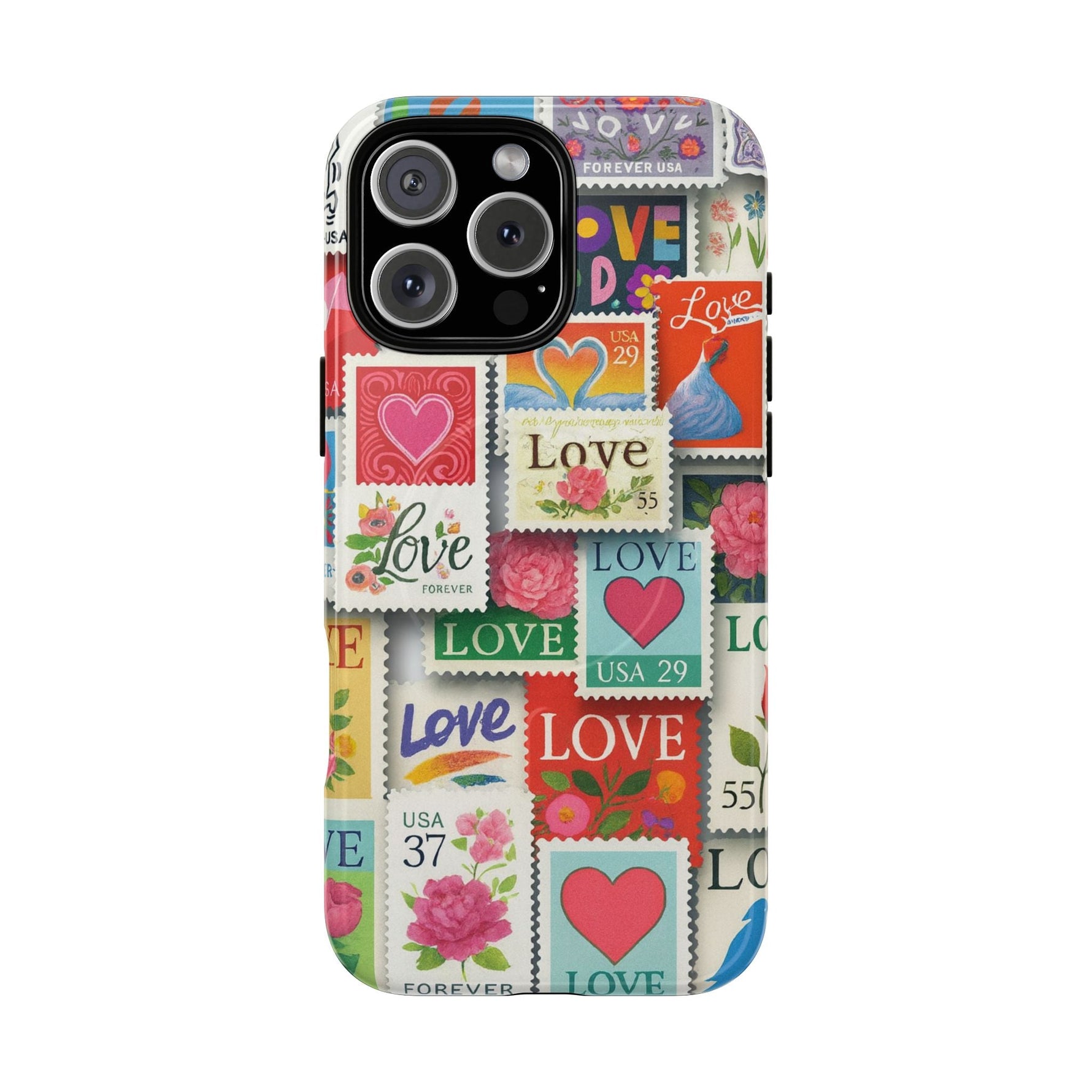 Vintage Romantic Love Stamp iPhone Case | Tough Protection + MagSafe  Shamo's iPhone 16 Pro Max / Glossy