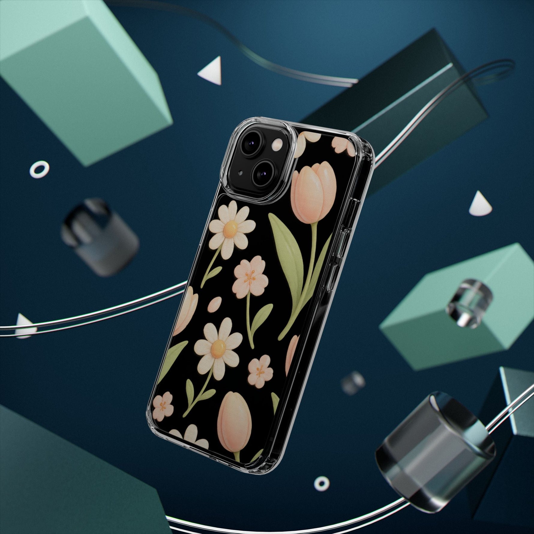 Floral Impact-Resistant Clear iPhone Case  Shamo's