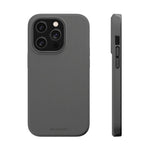 Charcoal Ink Black Solid Color Impact-Resistant iPhone Case | Slim Shockproof Magsafe-Compatible