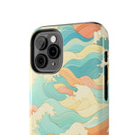 Ocean Wave Tough Phone Case — Pastel Retro Surf Pattern  Shamo's