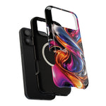 Liquid Aurora MagSafe Phone Case – Colorful Chrome-Effect Swirls | Glossy