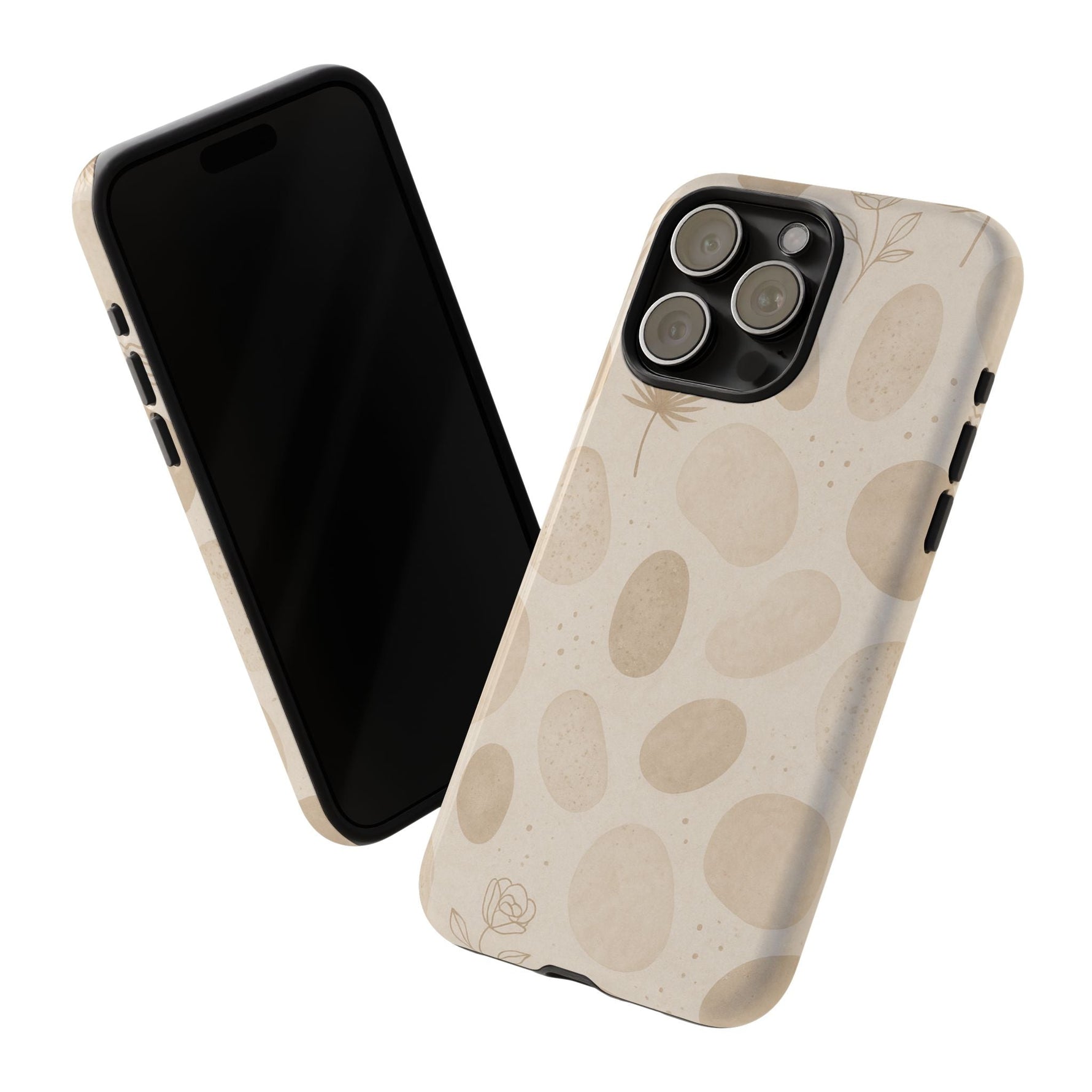 Neutral Pebble Pattern Tough iPhone Case  Shamo's