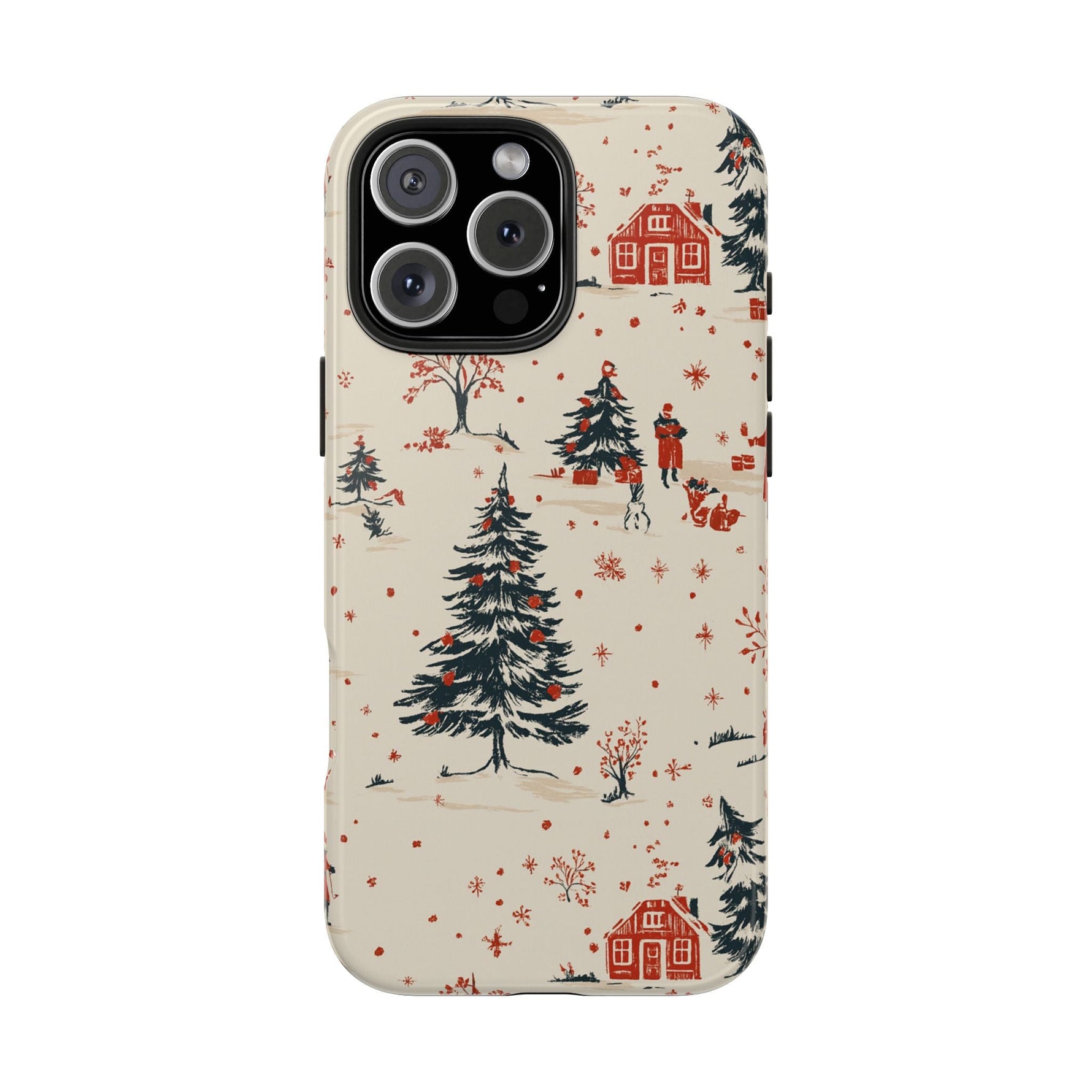 Winter Village Holiday Tough iPhone Case — Vintage Holidays & Snow Scene  Shamo's iPhone 16 Pro Max