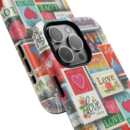 Vintage Romantic Love Stamp iPhone Case | Tough Protection + MagSafe  Shamo's