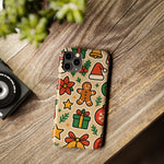 Holiday Pattern Slim iPhone Case — Gingerbread, Santa Hat & Gifts Holiday Design  Shamo's