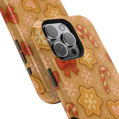 Candy Cane & Gingerbread Holiday iPhone Case — Impact-Resistant