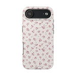 Rosebud Floral Tough iPhone Case — Pink Vintage Flower Protective Cover - iPhone 17 Air - Shamo's