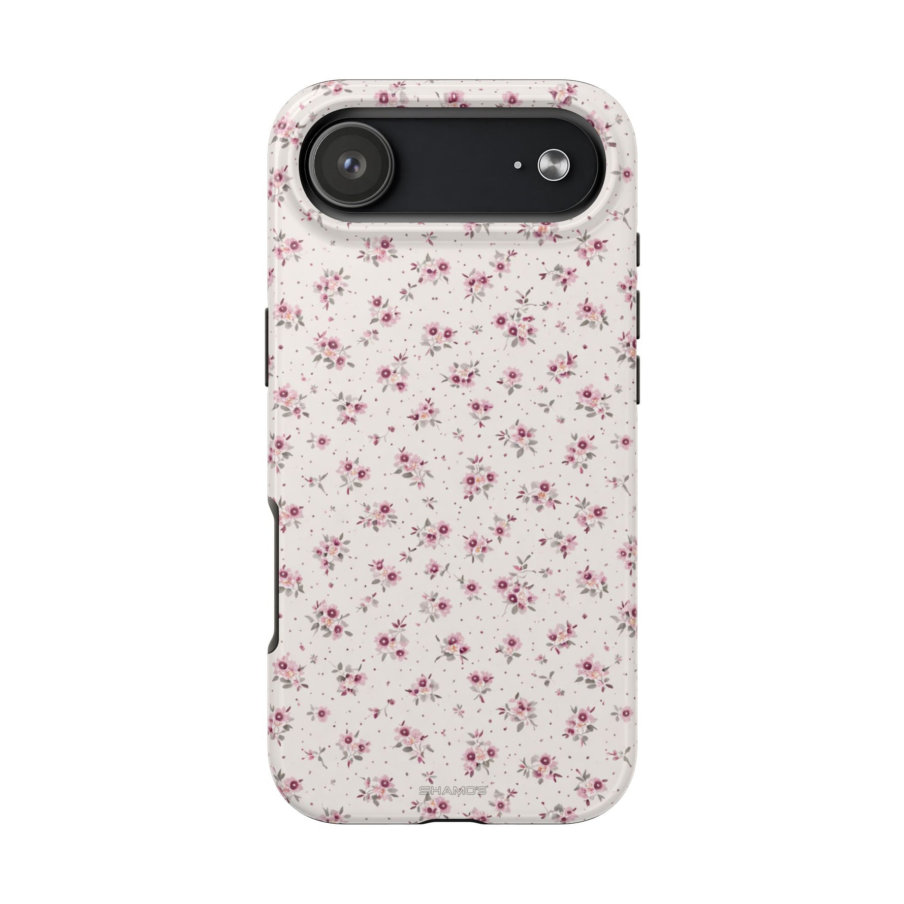 Rosebud Floral Tough iPhone Case — Pink Vintage Flower Protective Cover - iPhone 17 Air - Shamo's