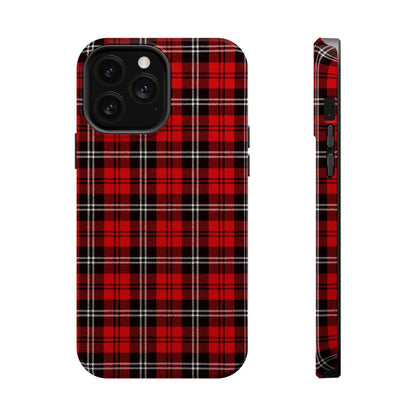 Red Tartan Plaid Impact-Resistant iPhone Case | MagSafe compatibility  Shamo's iPhone 13 Pro Max / Glossy