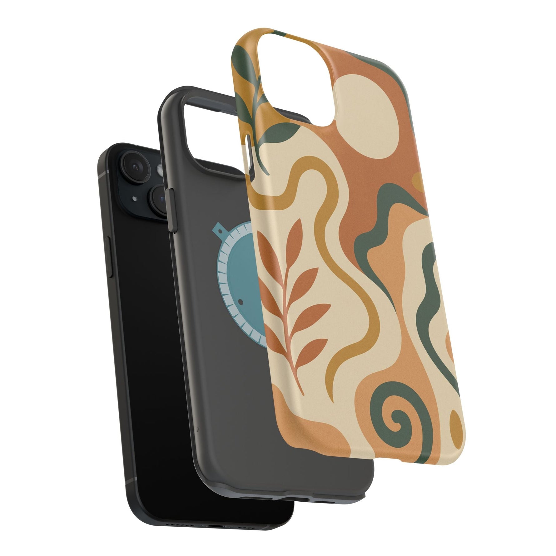 Abstract Earth-Tone Impact iPhone Case — MagSafe  Shamo's