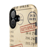 Vintage Library Card Design Phone Case with MagSafe Compatibility