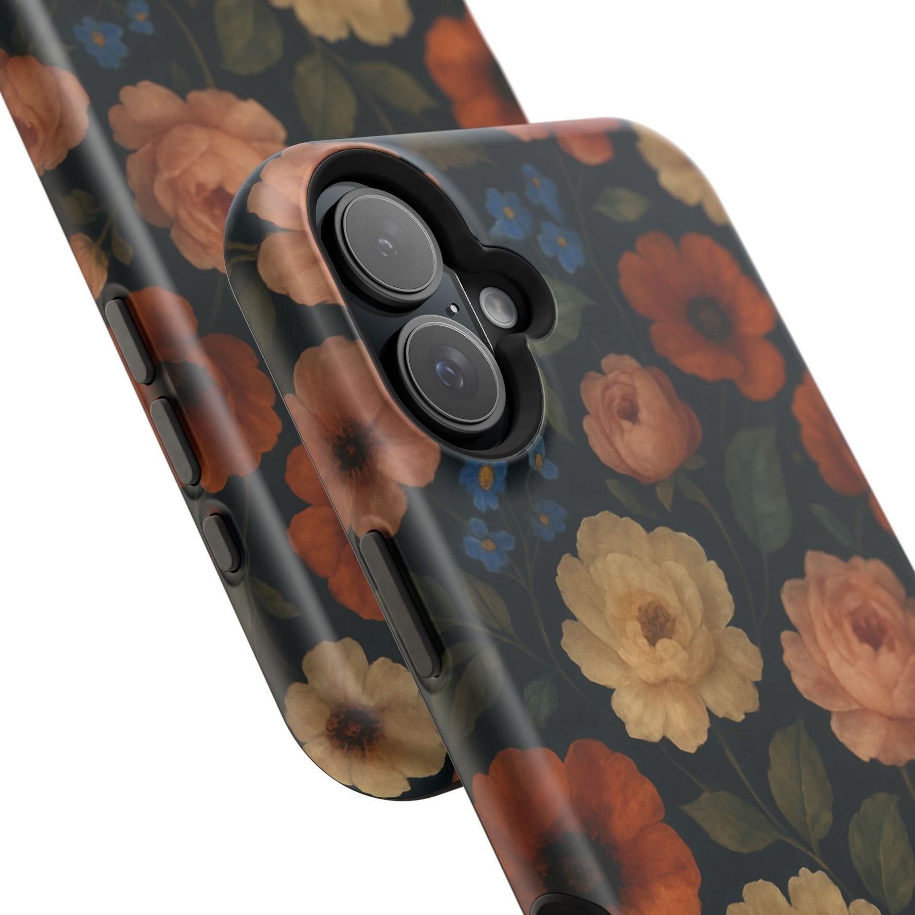 Floral Vintage Rose Magnetic Impact iPhone Case with MagSafe  Shamo's