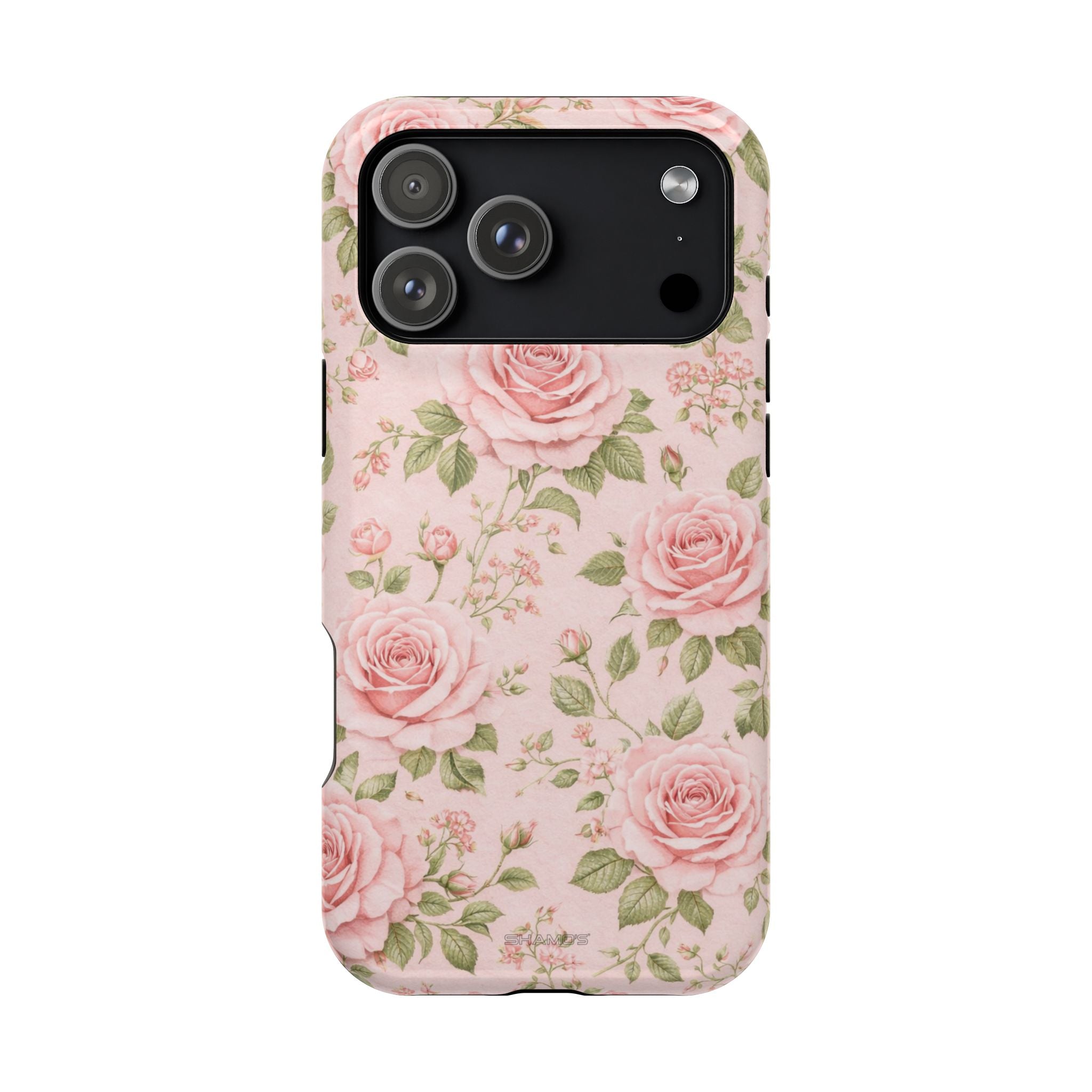 Floral Rose Magnetic Impact-Resistant Phone Case — MagSafe Compatible