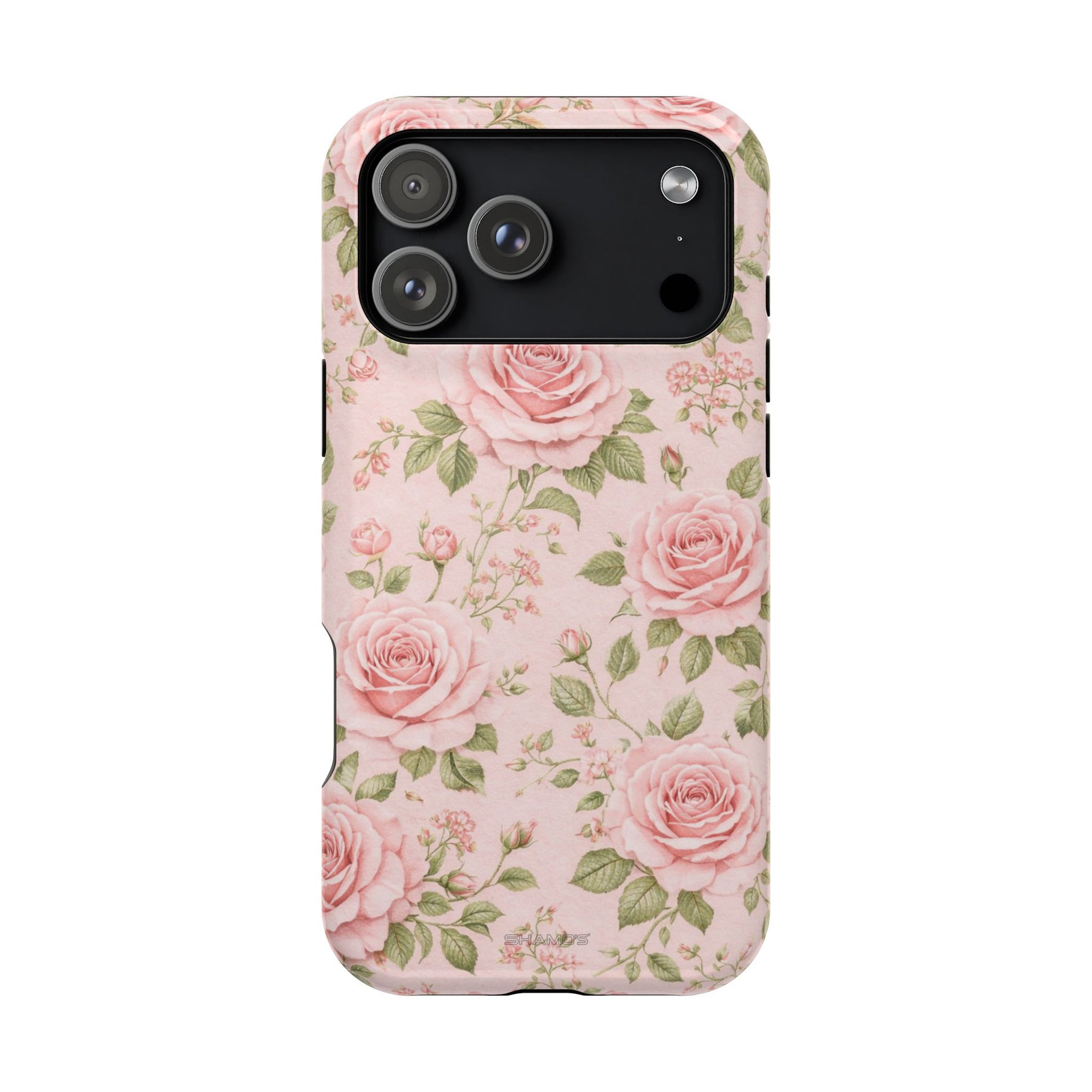 Floral Rose Magnetic Impact-Resistant Phone Case — MagSafe Compatible