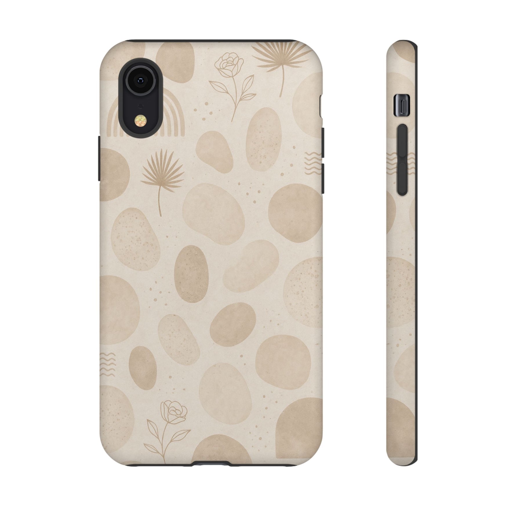 Neutral Pebble Pattern Tough iPhone Case - Shamo's