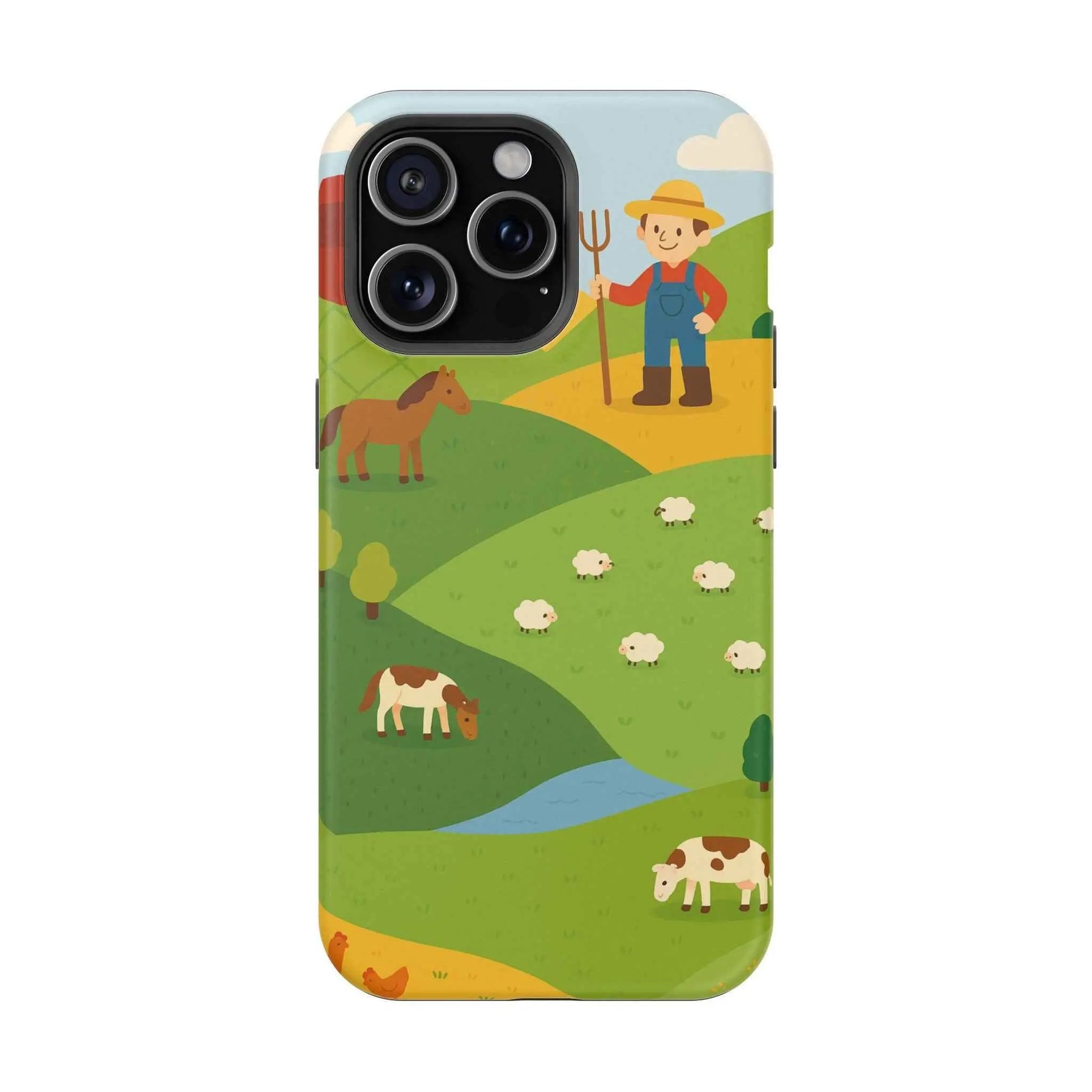 Farm-Themed Impact-Resistant MagSafe Phone Case