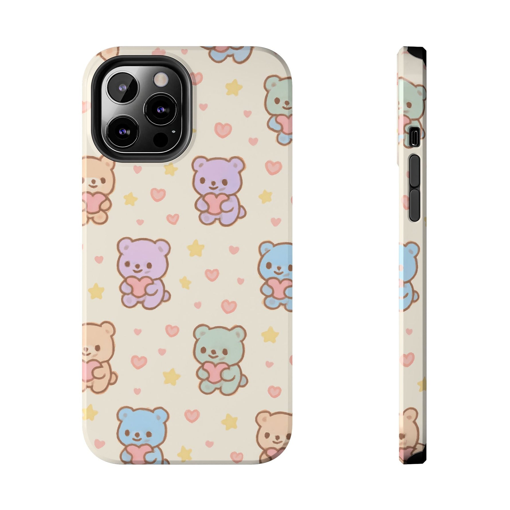 Cute Pastel Bear Impact Phone Case | Heart & Star Kawaii Pattern  Shamo's iPhone 12 Pro Max