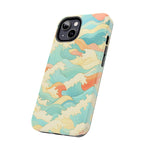 Ocean Wave Tough Phone Case — Pastel Retro Surf Pattern  Shamo's