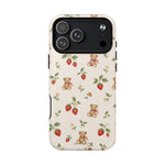 Strawberry Teddy iPhone Case with MagSafe