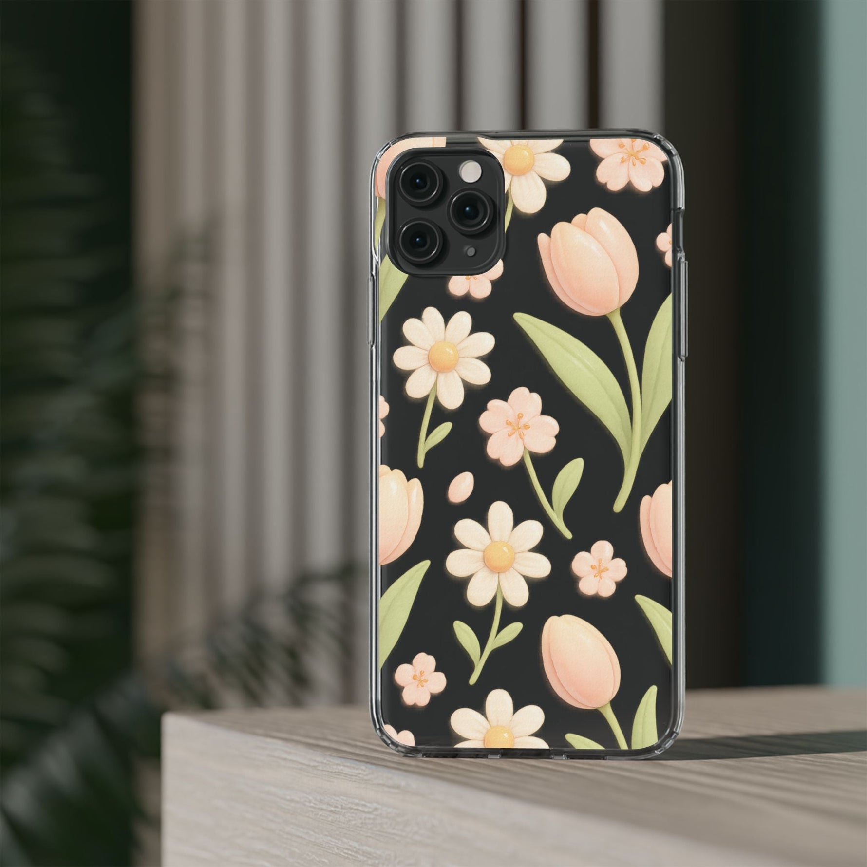 Floral Impact-Resistant Clear iPhone Case  Shamo's