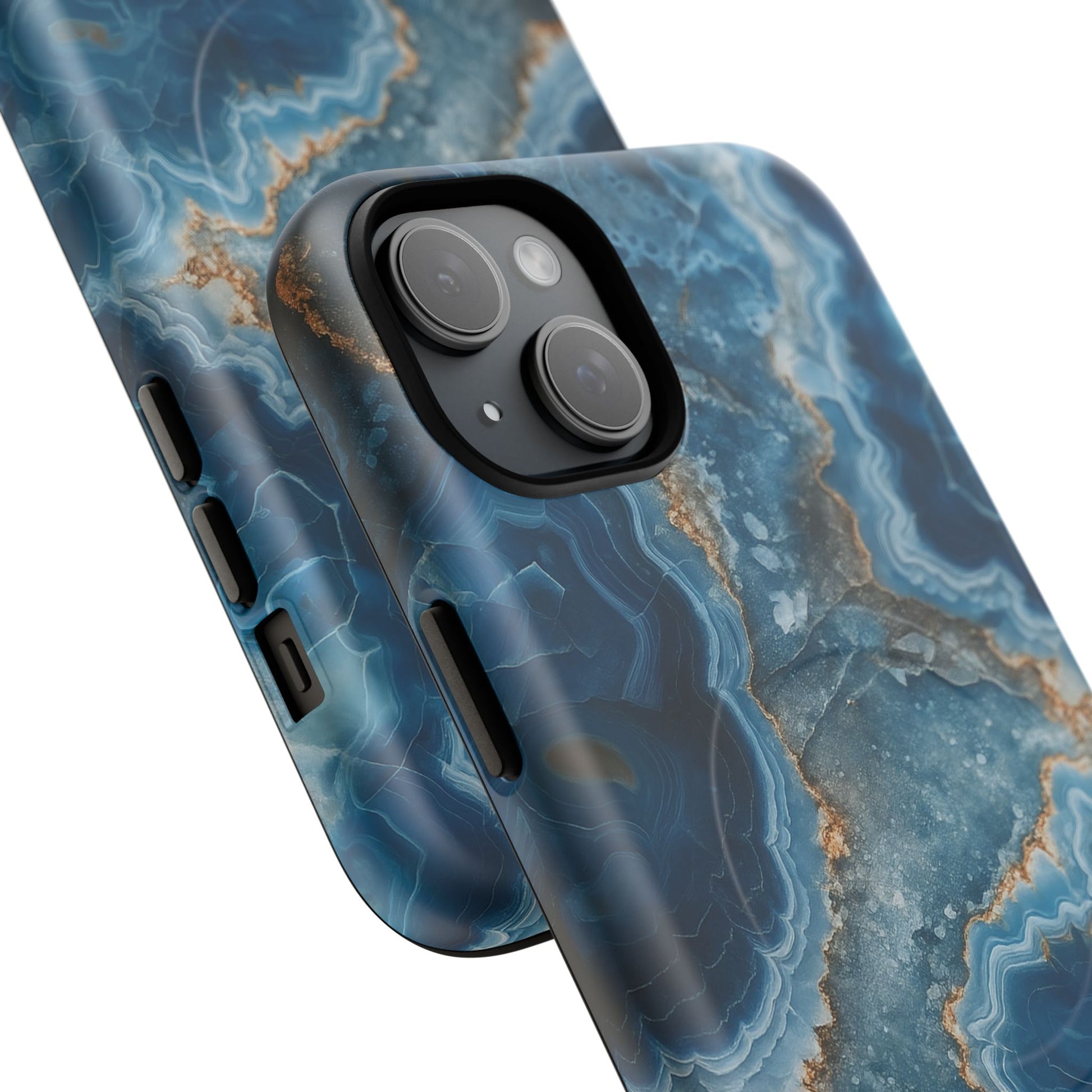 Blue Agate Marble iPhone Case —with MagSafe - Shamo's