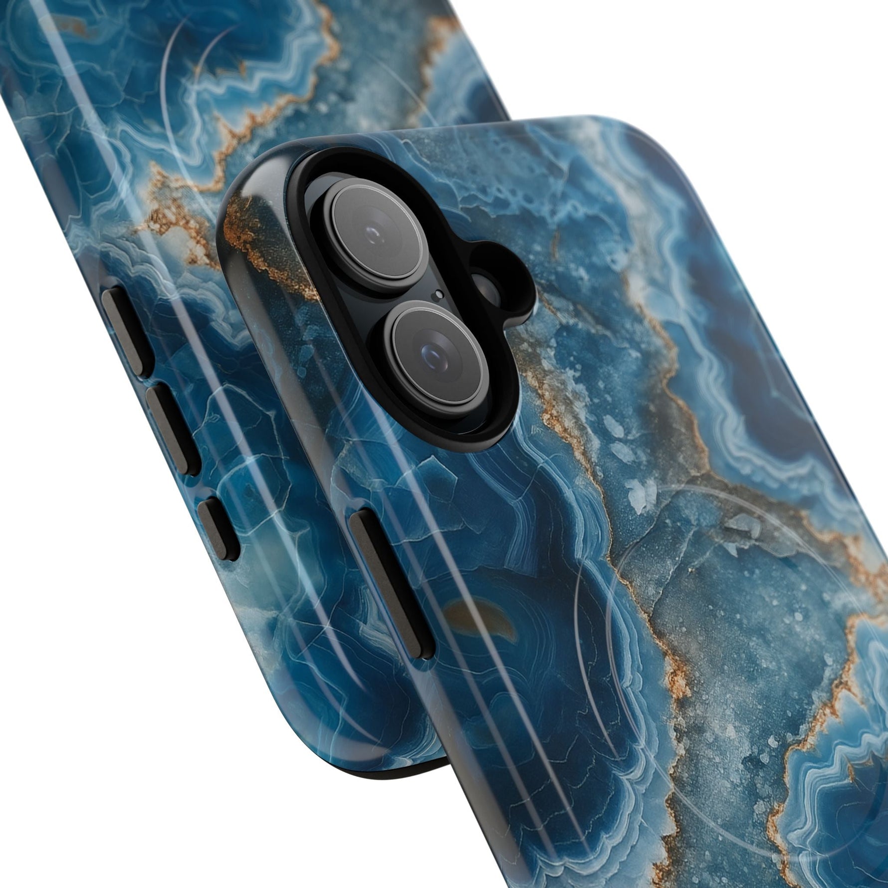 Blue Agate Marble iPhone Case —with MagSafe  Shamo's