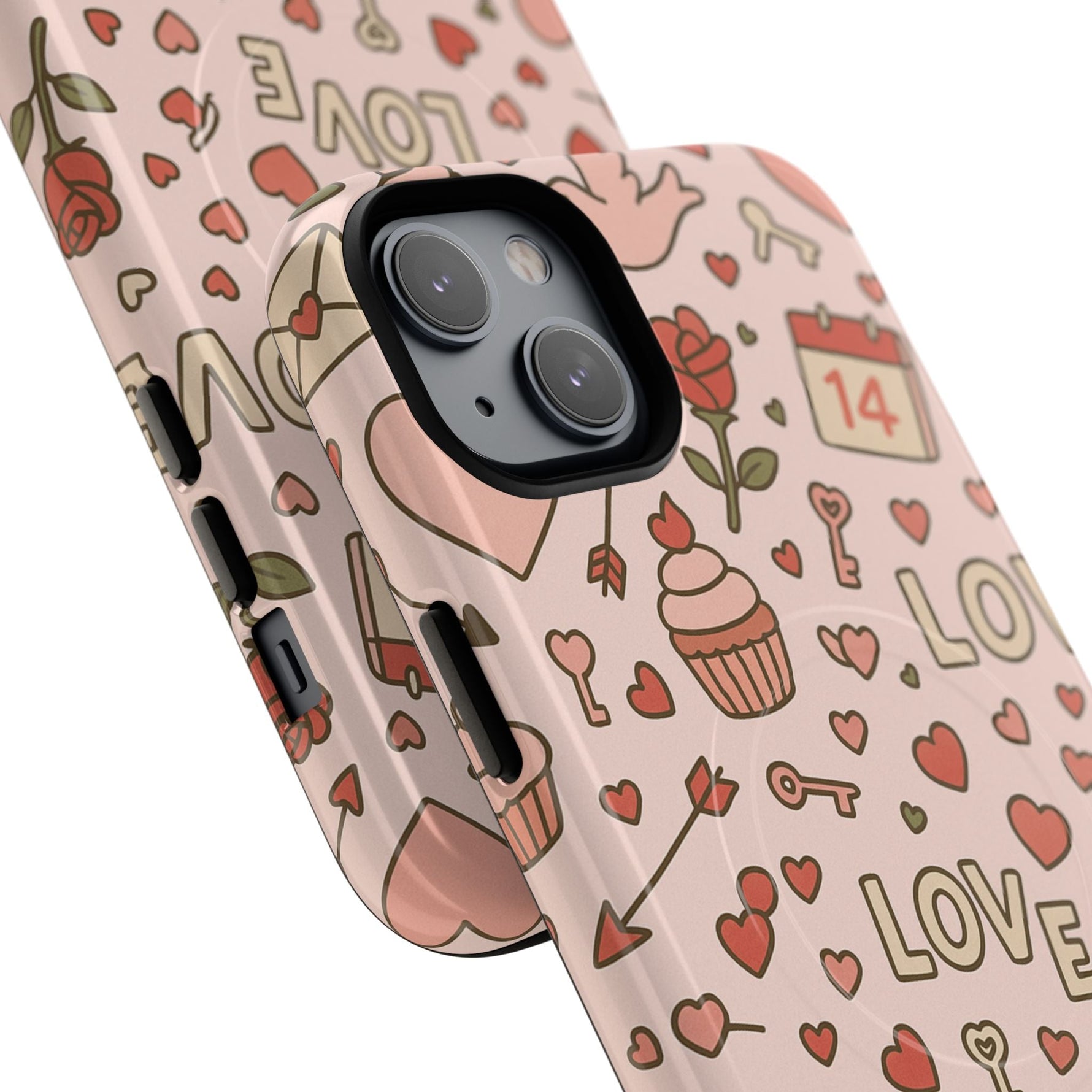 Sweet Love Pattern iPhone Case (MagSafe compatible)  Shamo's