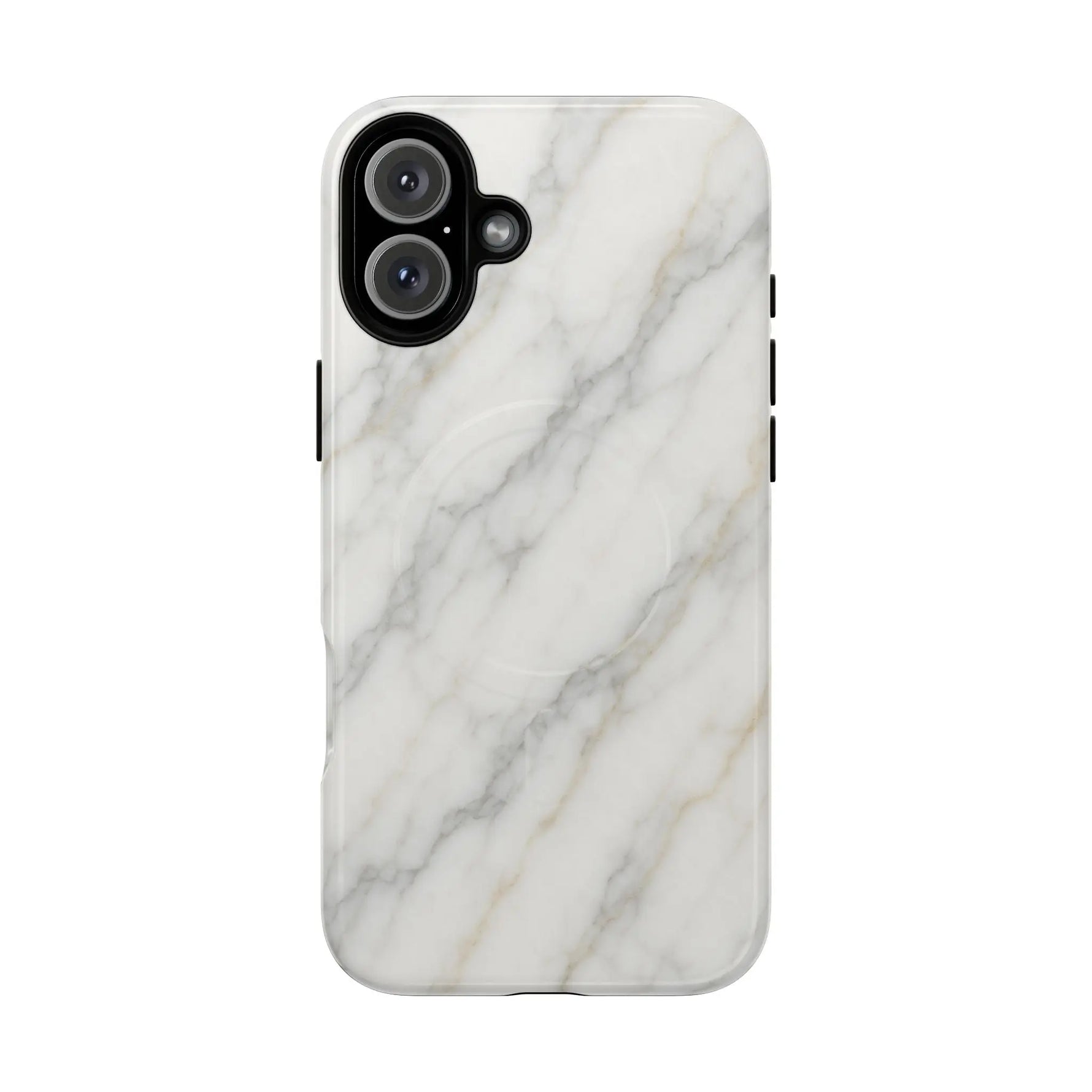 Classic White Marble iPhone Case with MagSafe - Shamo's