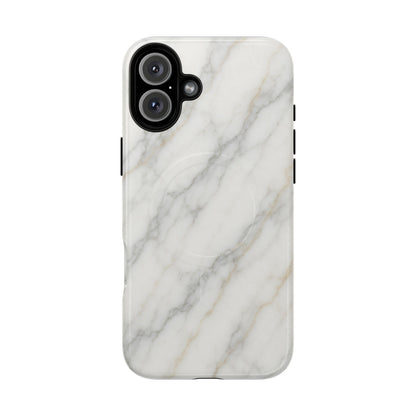 Classic White Marble iPhone Case with MagSafe - Shamo's