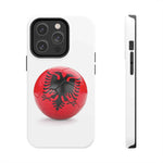 Tough Phone Cases with Albanian soccer flag