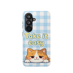 Take It Easy Cat Cute Funny Phone Case | MagSafe Compatible Impact-Resistant
