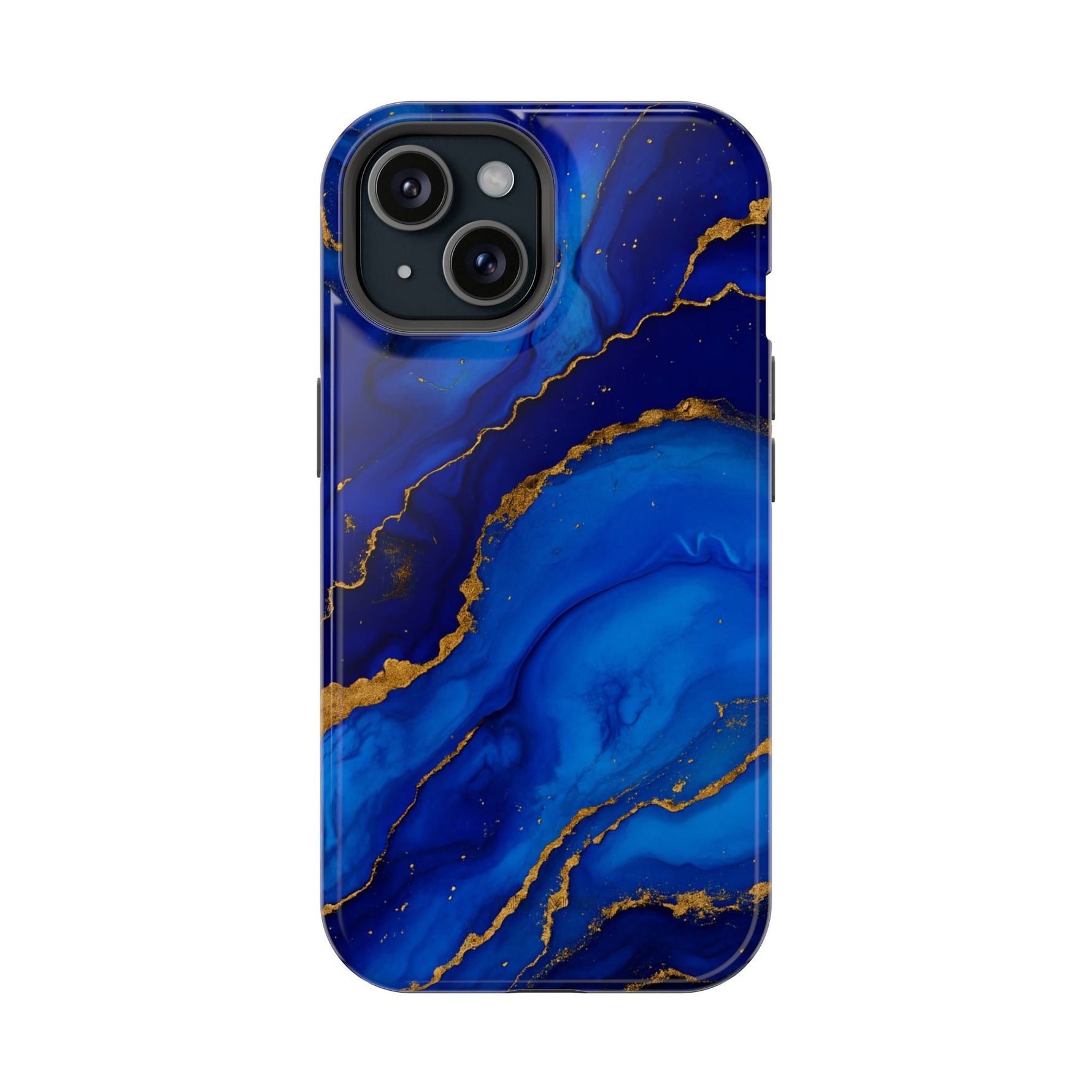 Blue Gold Marble Phone Case  Shamo's iPhone 15 / Glossy / Without gift packaging
