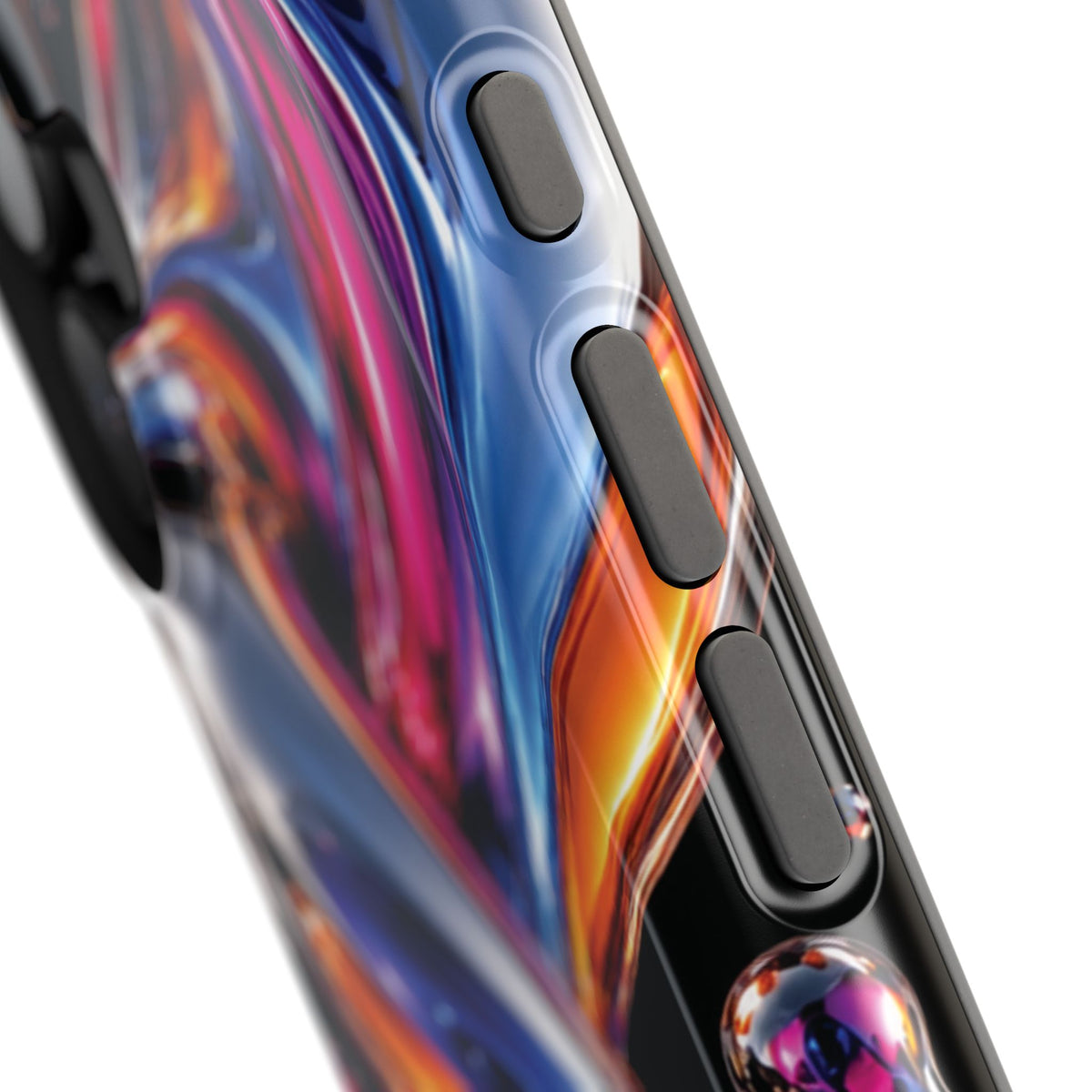 Liquid Aurora MagSafe Phone Case – Colorful Chrome-Effect Swirls | Glossy